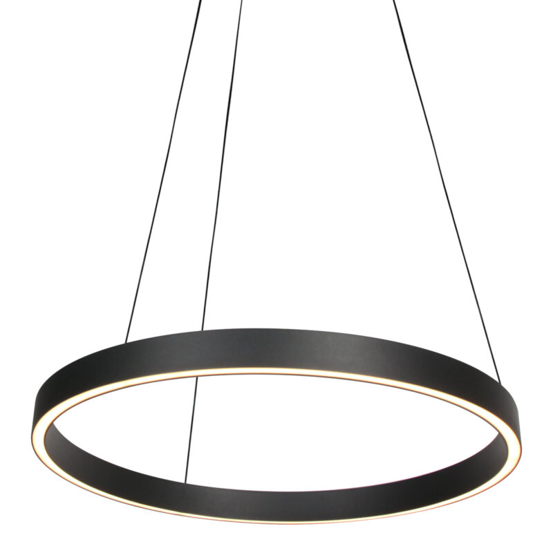 Lámpara LED colgante negra de diseño ajustable en forma de aro Steinhauer Mykty - Imagen 4