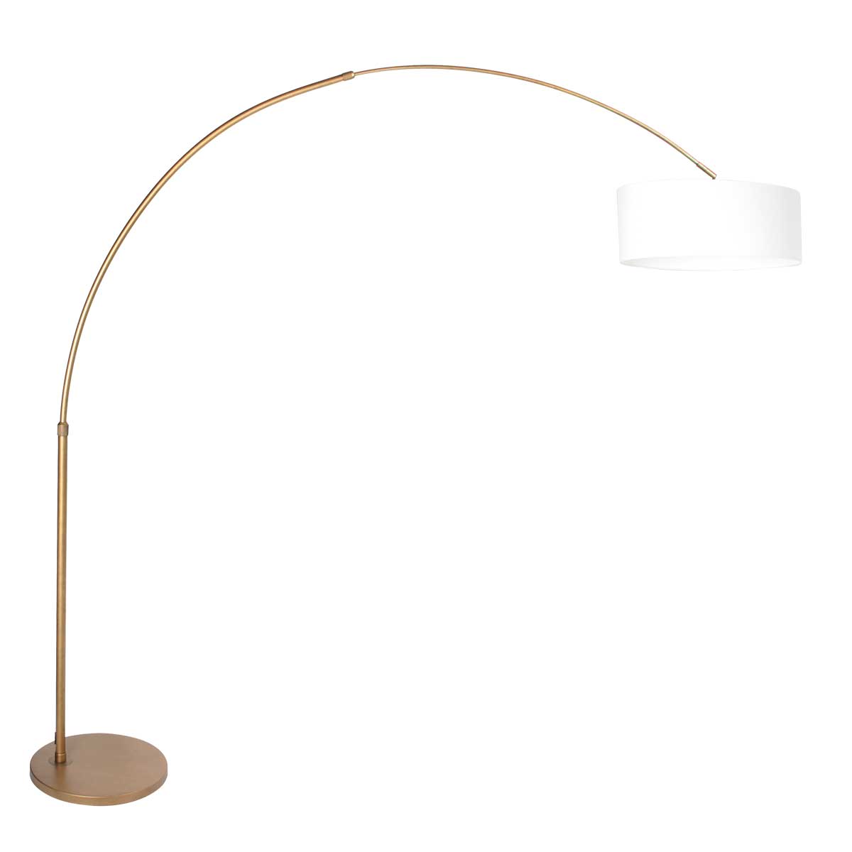 Lámpara de pie bronce con pantalla blanca Steinhauer Sparkled Light