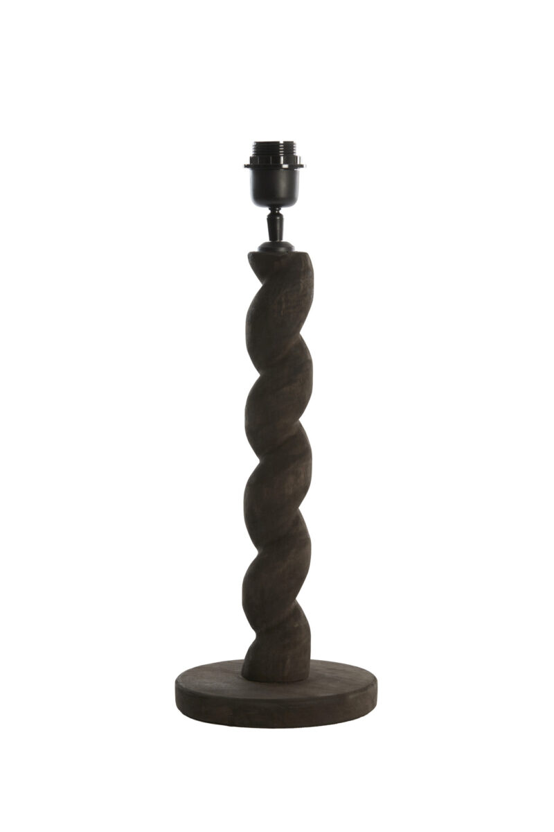 Base de lámpara negra retorcida Light & Living Nanno - H. 45 cm - Imagen 2