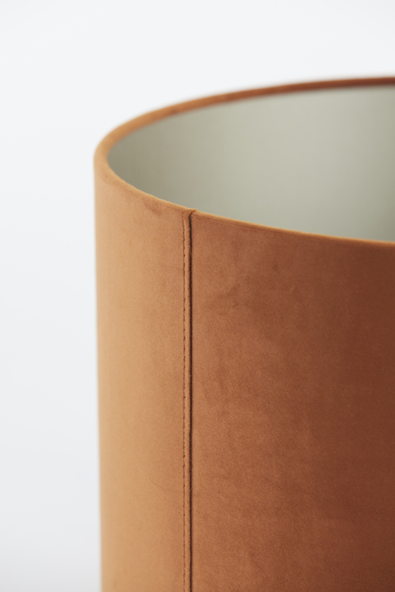 Pantalla de lámpara cilíndrica en marrón Light & Living Velours - Imagen 7