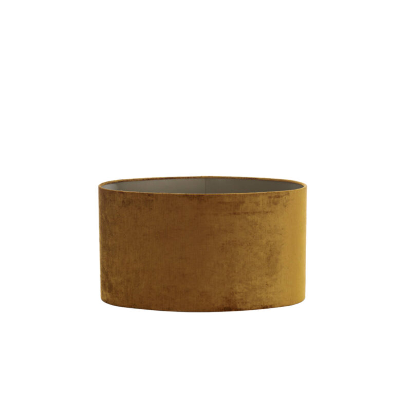 Pantalla de lámpara de terciopelo color dorado para decoración Light & Living Gemstone - H. 32 cm