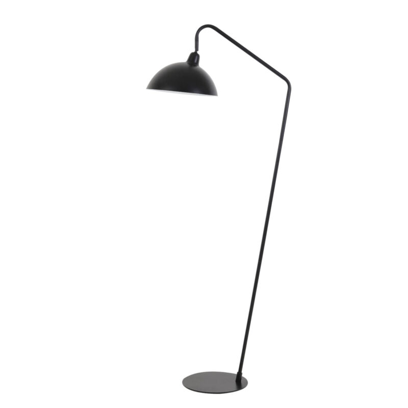 Lámpara de pie de metal negro Light & Living Orion - H. 150 cm