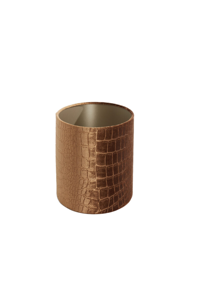 Pantalla de lámpara estampado de cocodrilo marrón Light & Living Praya - H. 19 cm - Imagen 4
