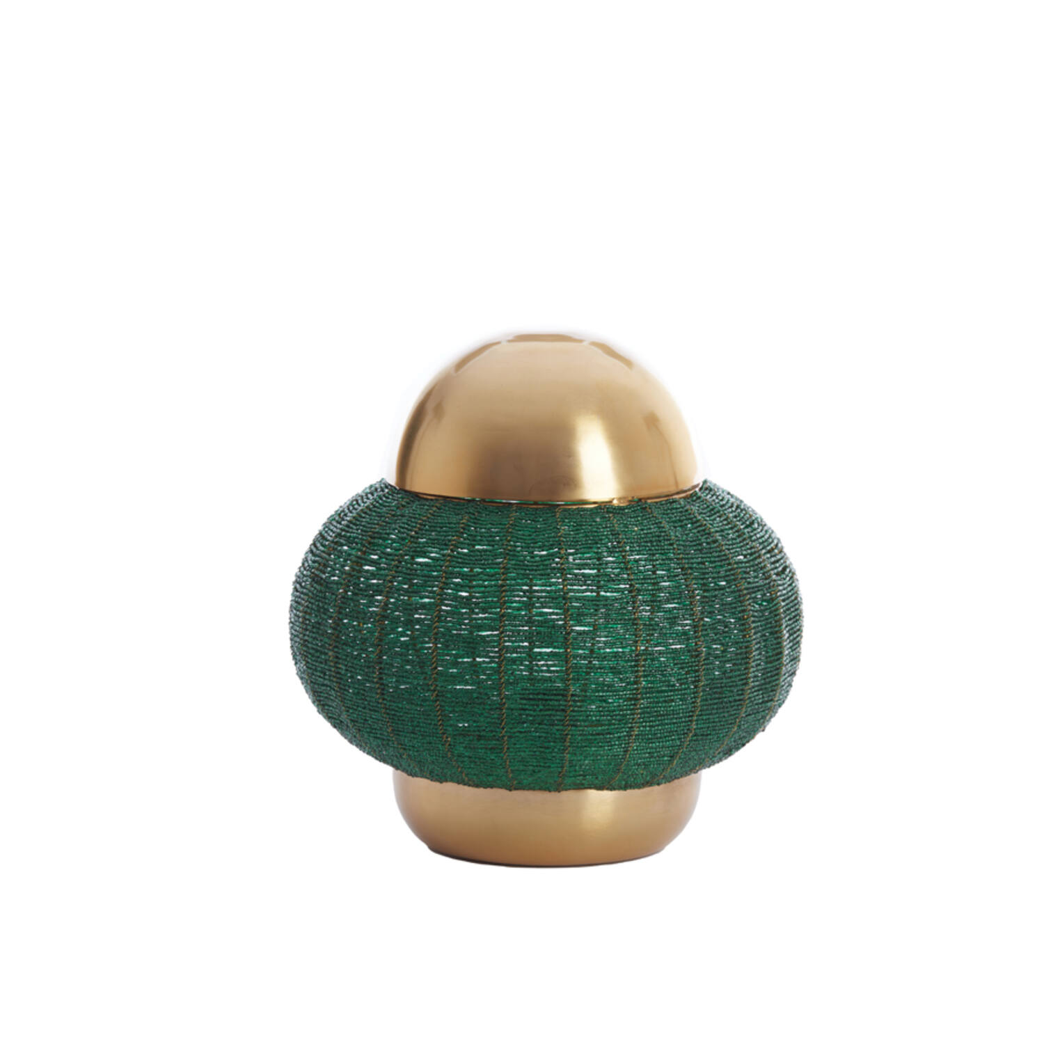 Lámpara verde y dorada Light & Living Cetara - H. 33 cm