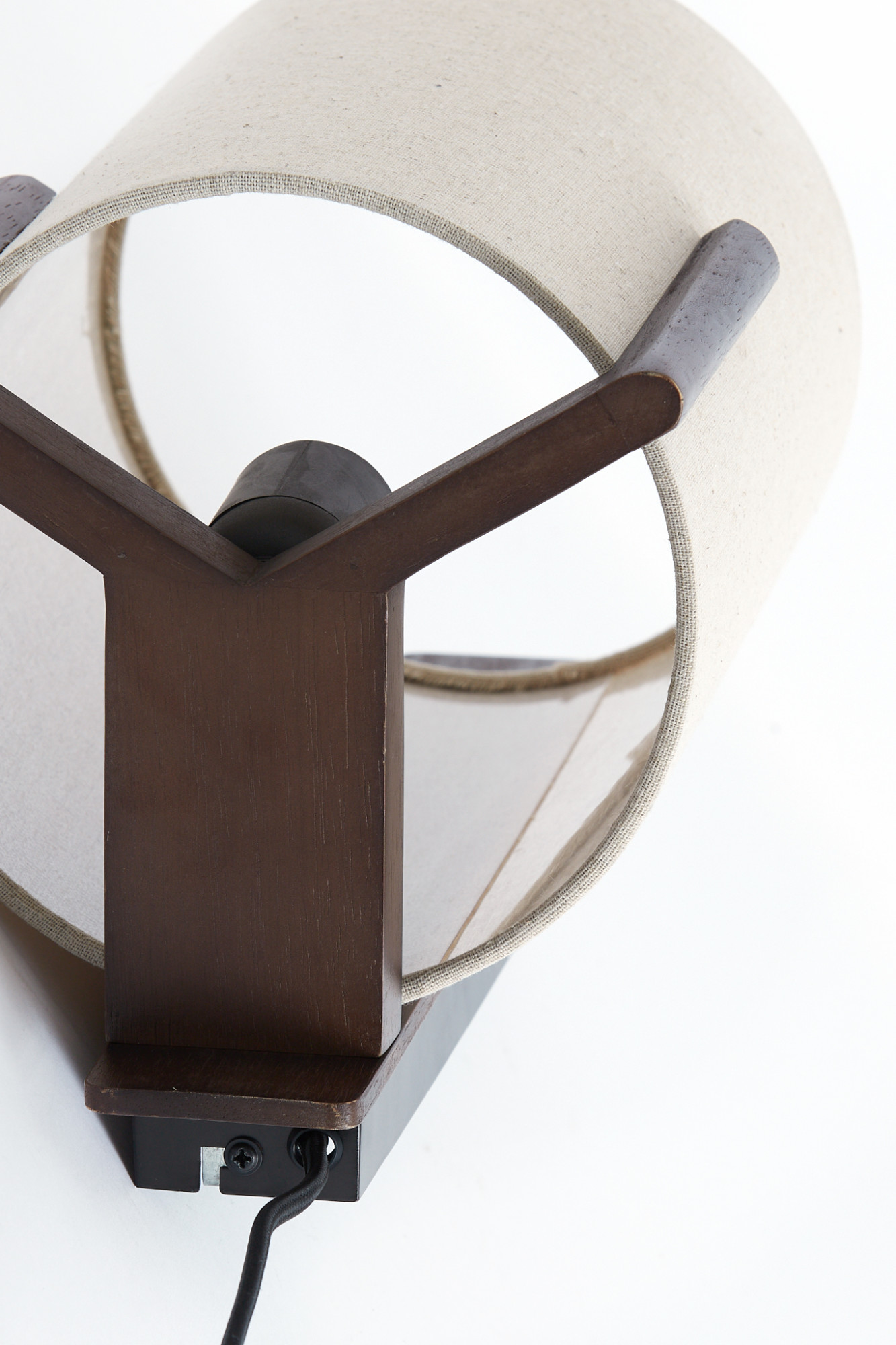 Pantalla de tela con detalle de madera Light & Living Litto - Imagen 6