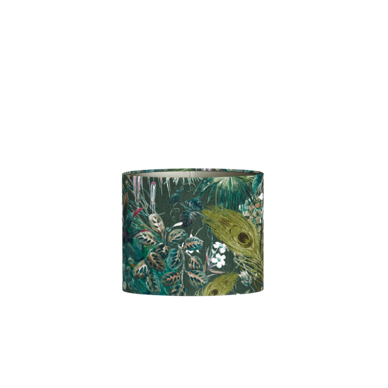 Pantalla verde con decoración de hojas Light & Living Xenia Flora - H. 25 cm