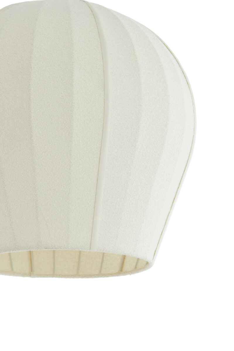 Lámpara redonda blanca de tela Light & Living Zagori - Ø 35 cm - Imagen 3