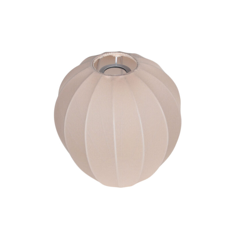 Pantalla de forma de gota en textil beige Mexlite – Ø 25 cm