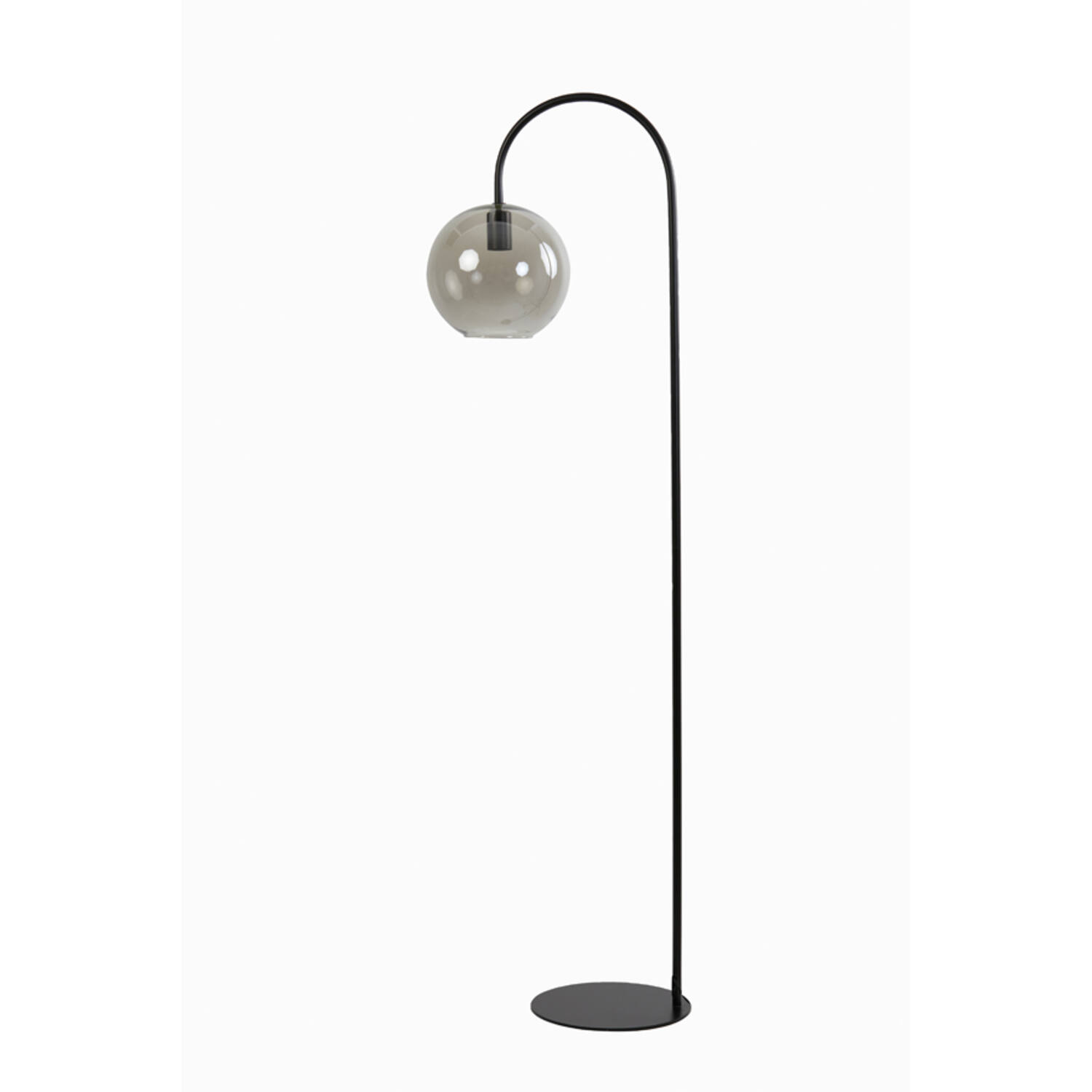 Lámpara de pie con bola de vidrio gris Light & Living Subar – H. 158 cm
