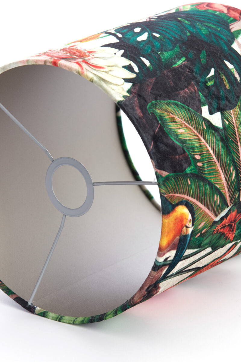 Pantalla de lámpara de tela tropical en forma cilíndrica Light & Living Dahlia - Ø 40 cm - Imagen 3