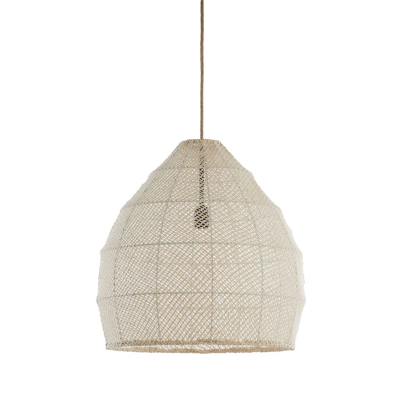 Lámpara tejida beige con aspecto de ratán Light & Living Makassar - Ø 50 cm