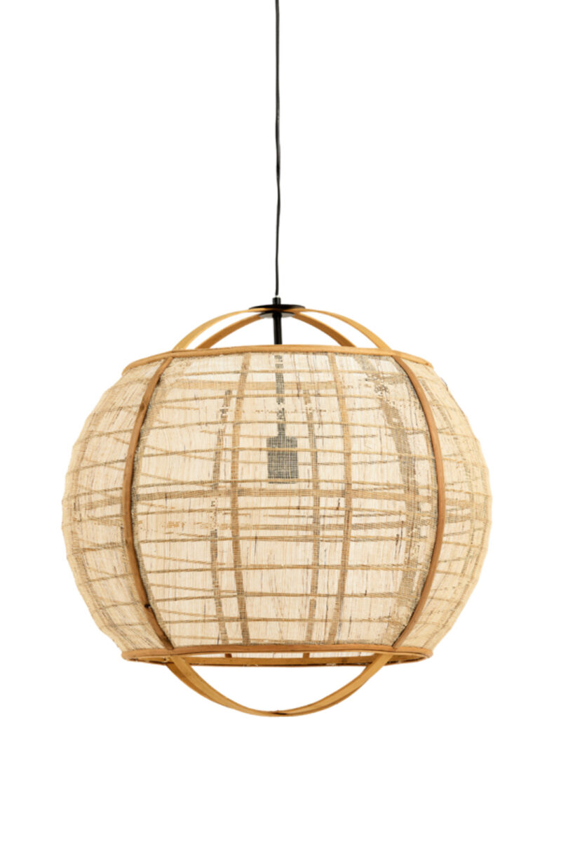 Lámpara colgante de ratán con diseño orgánico Light & Living Reeva - Ø 58 cm - Imagen 2