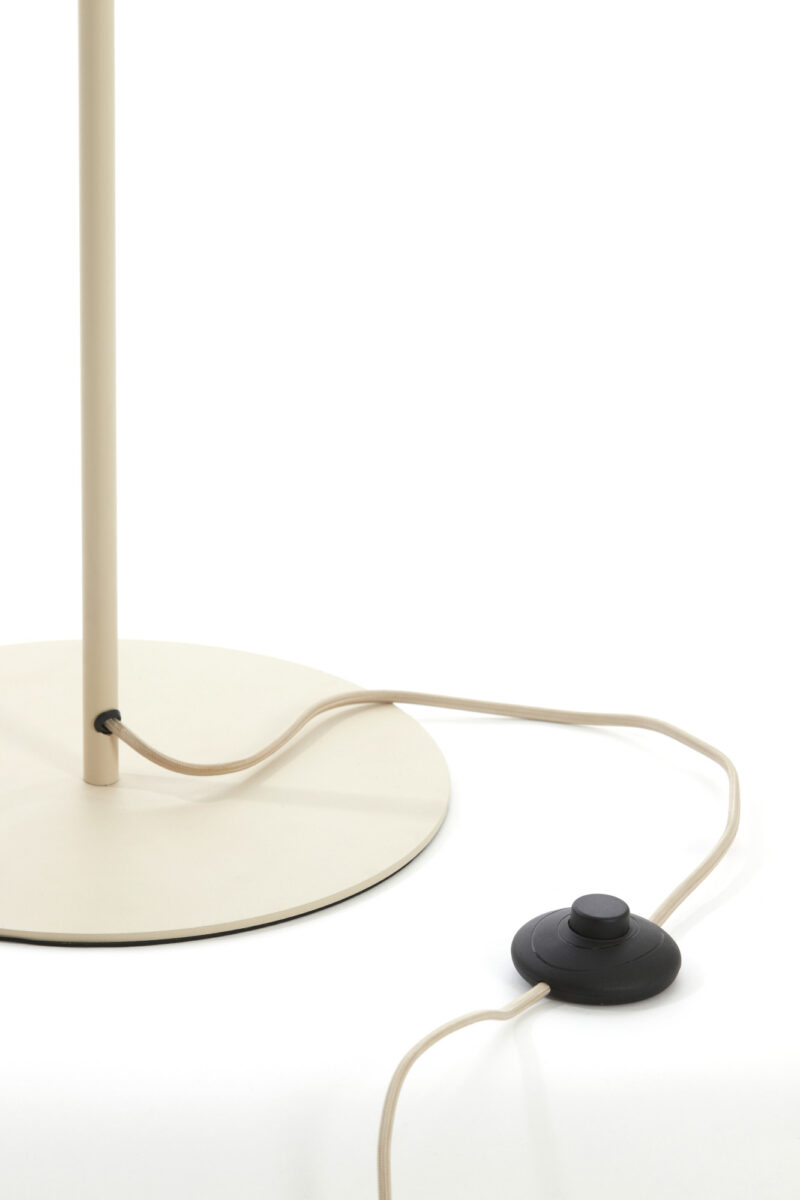 Lámpara de pie cilíndrica de tela beige estilo japandi Light & Living Fringe - H. 165 cm - Imagen 3