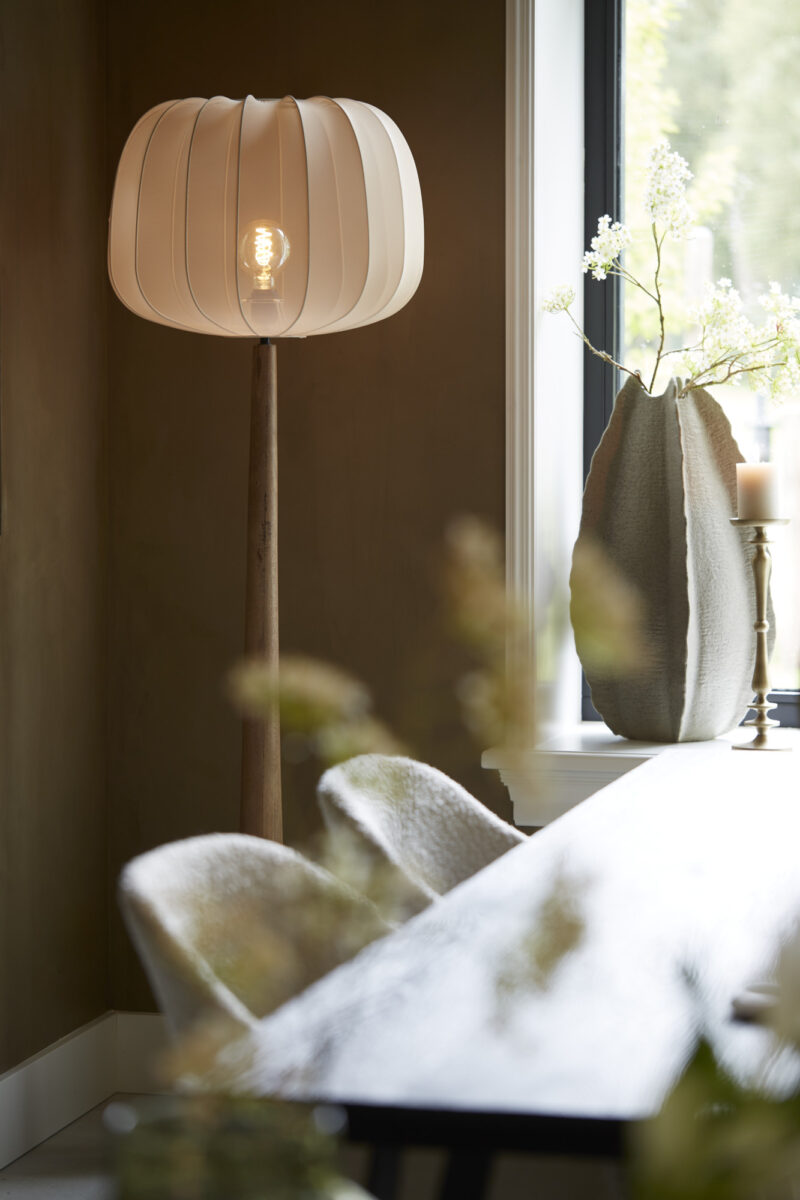 Pantalla de lámpara de tela transparente Light & Living Plumeria - Ø 50 cm - Imagen 4