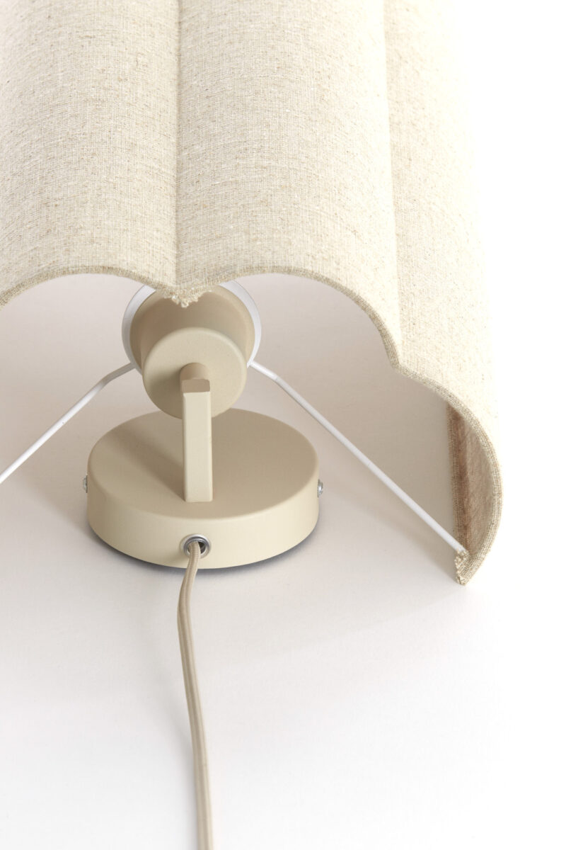 Pantalla de tela en color natural Light & Living Fringe – H. 40 cm - Imagen 5