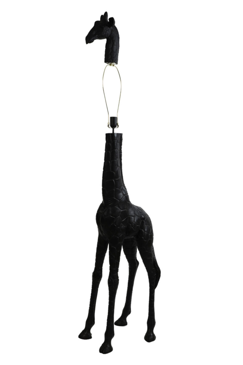 Lámpara de pie grande con forma de jirafa negra Light & Living Giraffe – H. 184 cm - Imagen 3