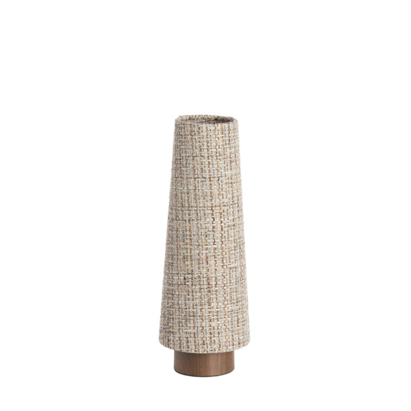 Lámpara de mesa tono beige en tela Light & Living Howie - H. 42 cm