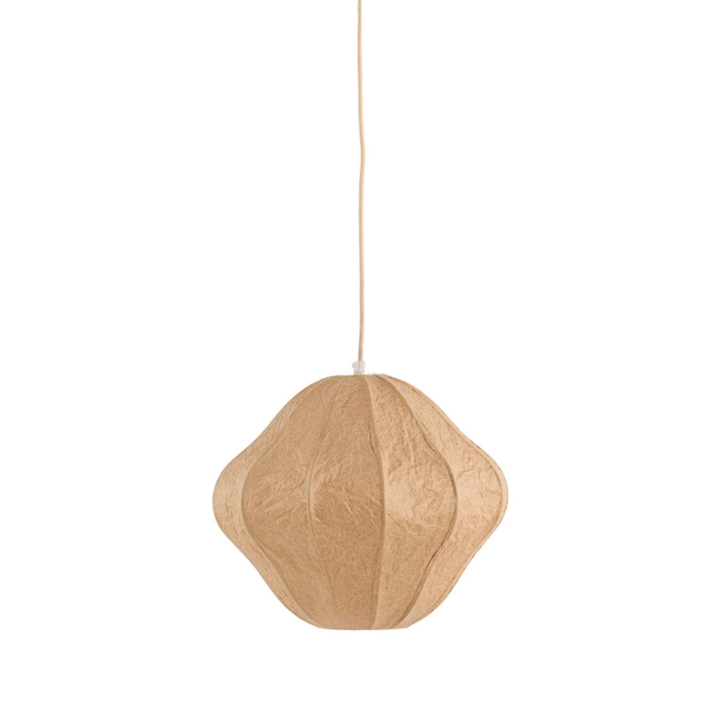 Lámpara colgante de papel beige con forma delicada Light & Living Sukau - Ø 38 cm