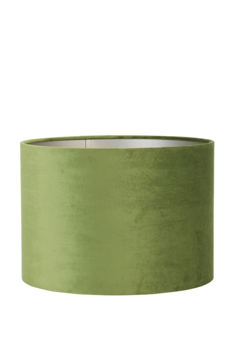 Pantalla de tela verde en forma de cilindro Light & Living Velours - Ø 25 cm - Imagen 2