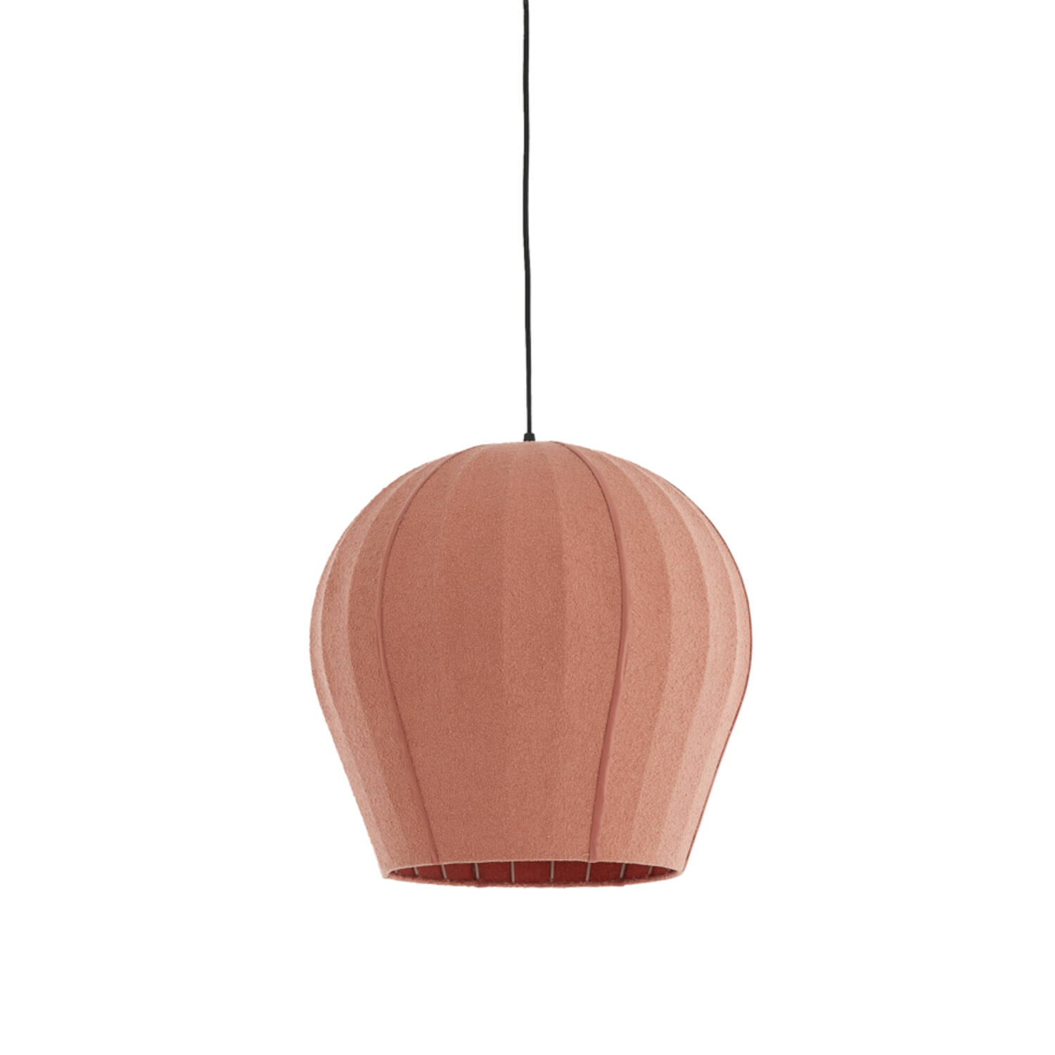 Lámpara colgante rosa en forma de esfera de tela Light & Living Zagori - Ø 44 cm
