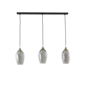 Lámpara colgante moderna de vidrio en trío Light & Living Lukaro – An. 100 cm