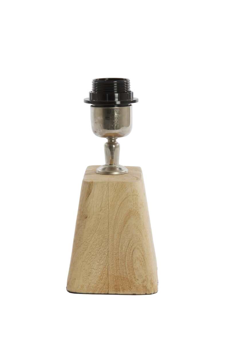 Base de lámpara de madera con casquillo metálico Light & Living Kardan - H. 21 cm - Imagen 4