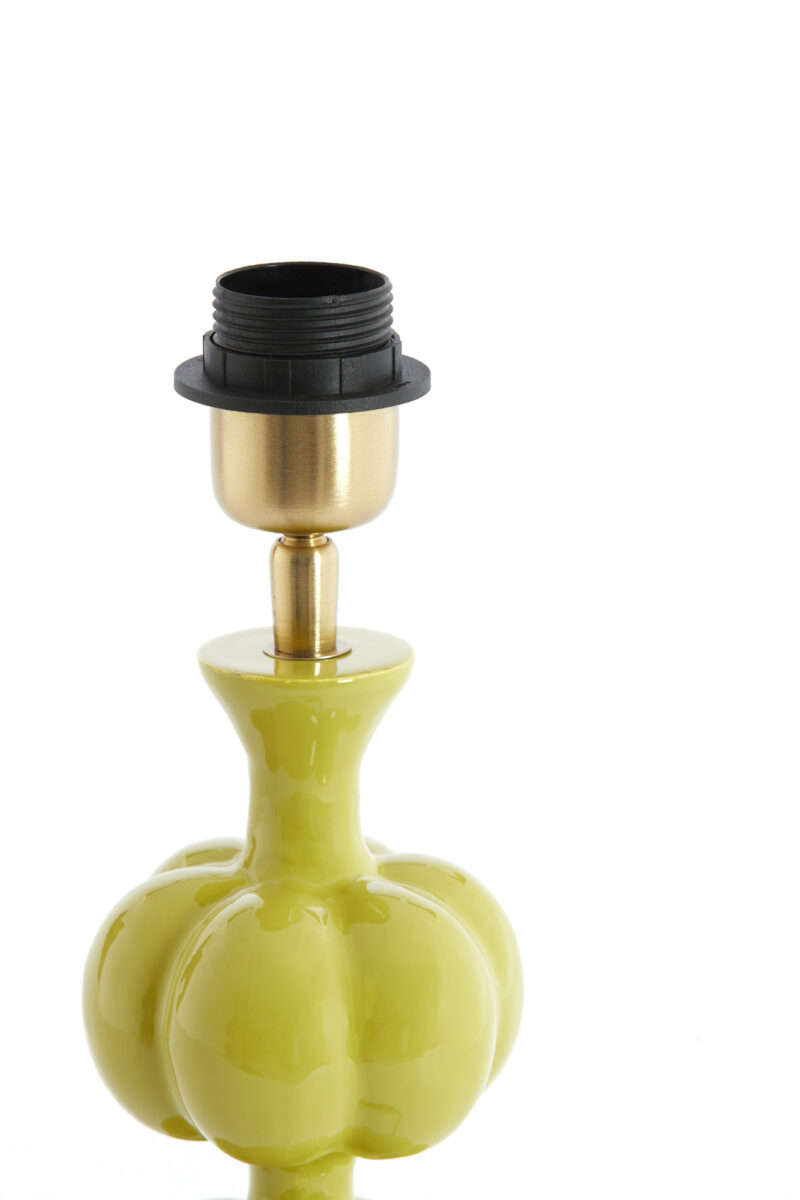 Base de lámpara de color amarillo Light & Living Caldas - H. 20 cm - Imagen 3