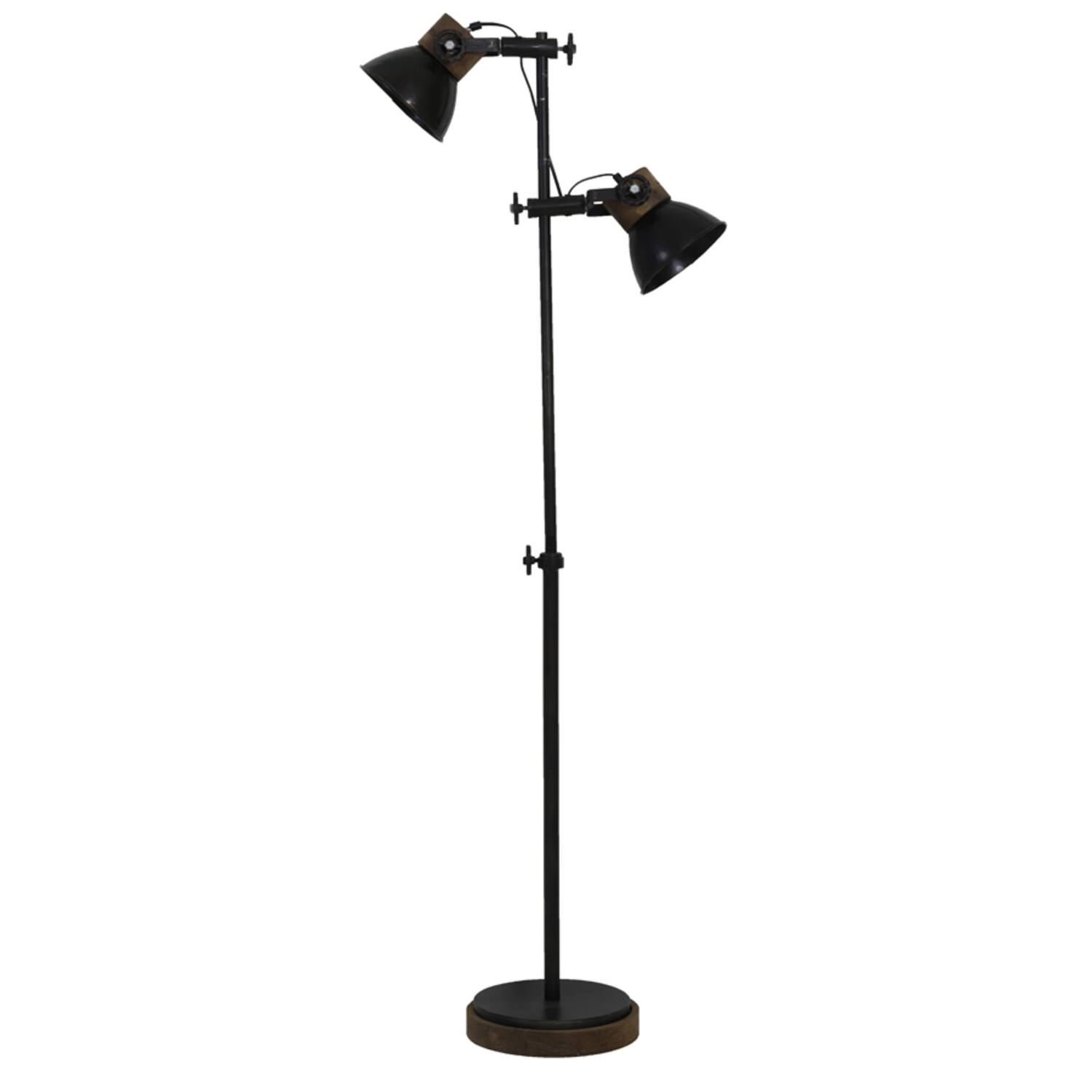 Lámpara de pie industrial negra Light & Living Jody - H. 165 cm