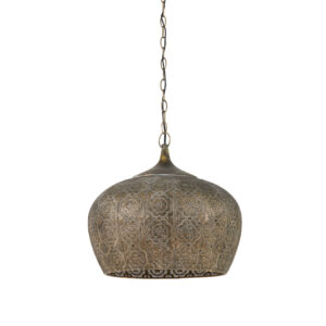 Lámpara de metal perforado en tono bronce antiguo Light & Living Emine - Ø 43,5 cm