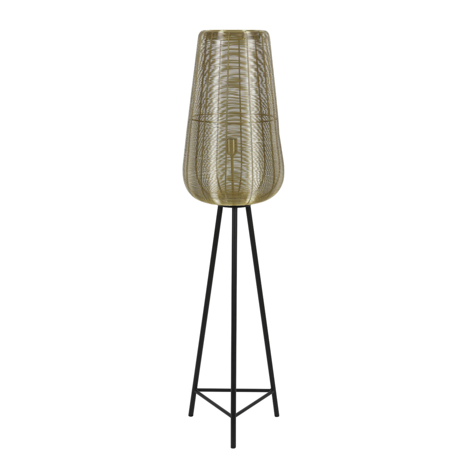 Lámpara de pie dorada trenzada Light & Living Adeta – H. 147 cm