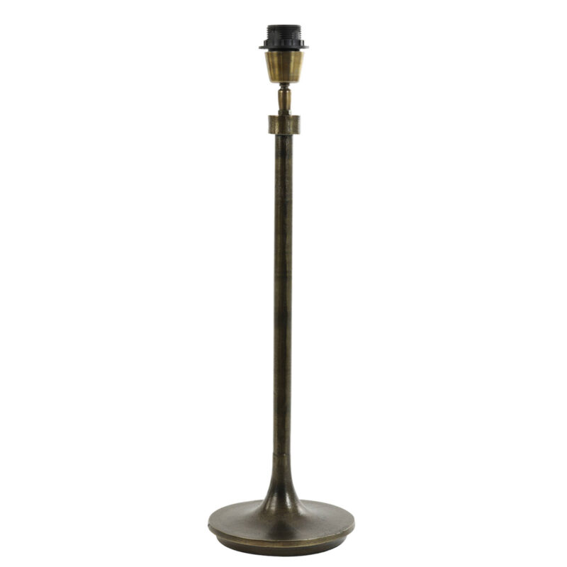 Pie de lámpara clásica negro y marrón Light & Living Olando - H. 59 cm