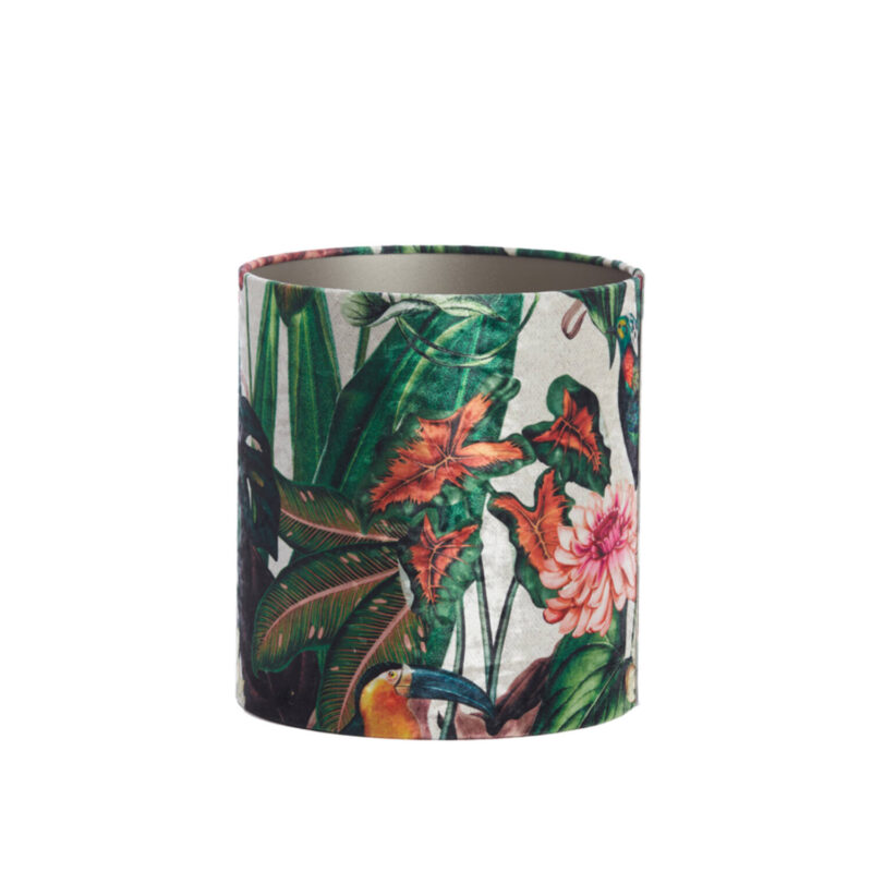 Pantalla de lámpara de tela tropical en forma cilíndrica Light & Living Dahlia - Ø 40 cm