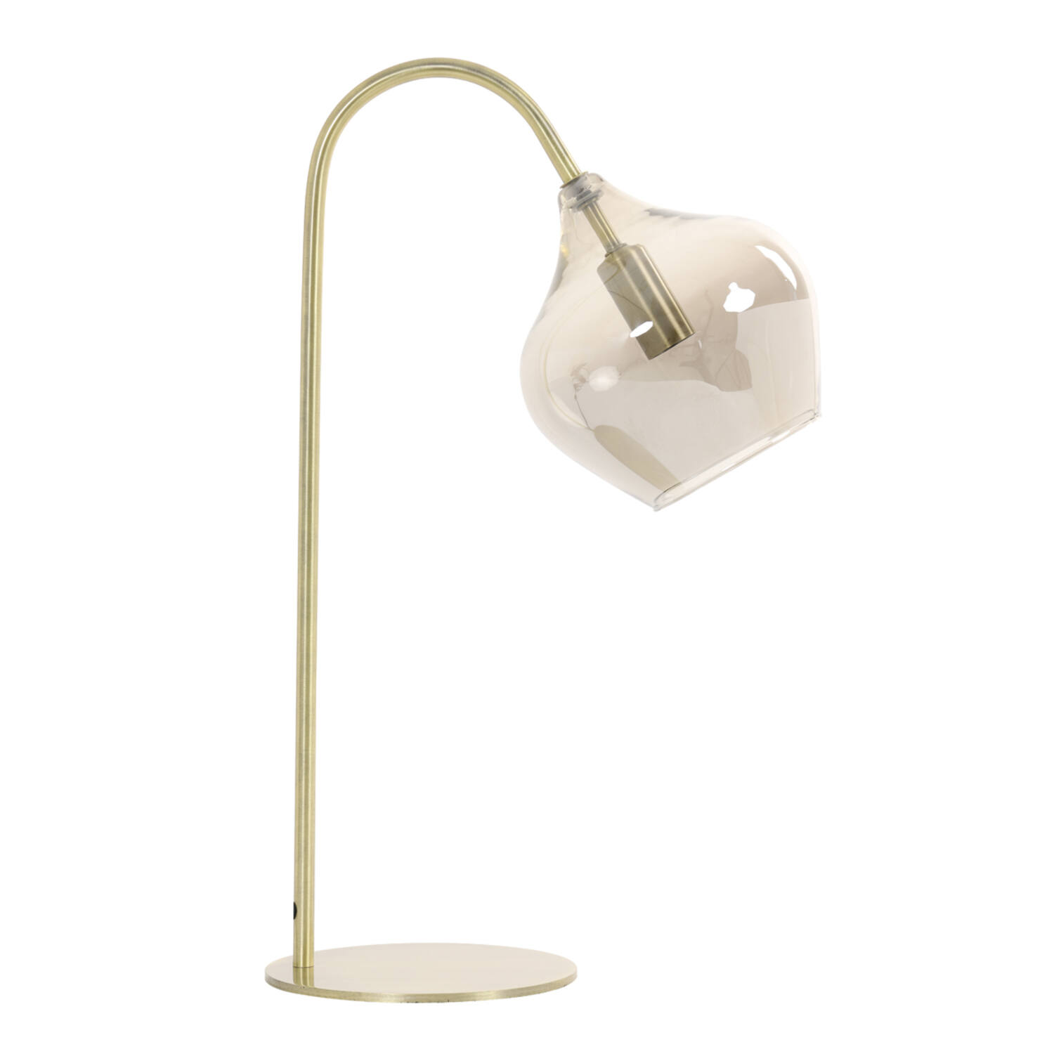 Lámpara de mesa de vidrio color dorado Light & Living Rakel - H. 50,5 cm
