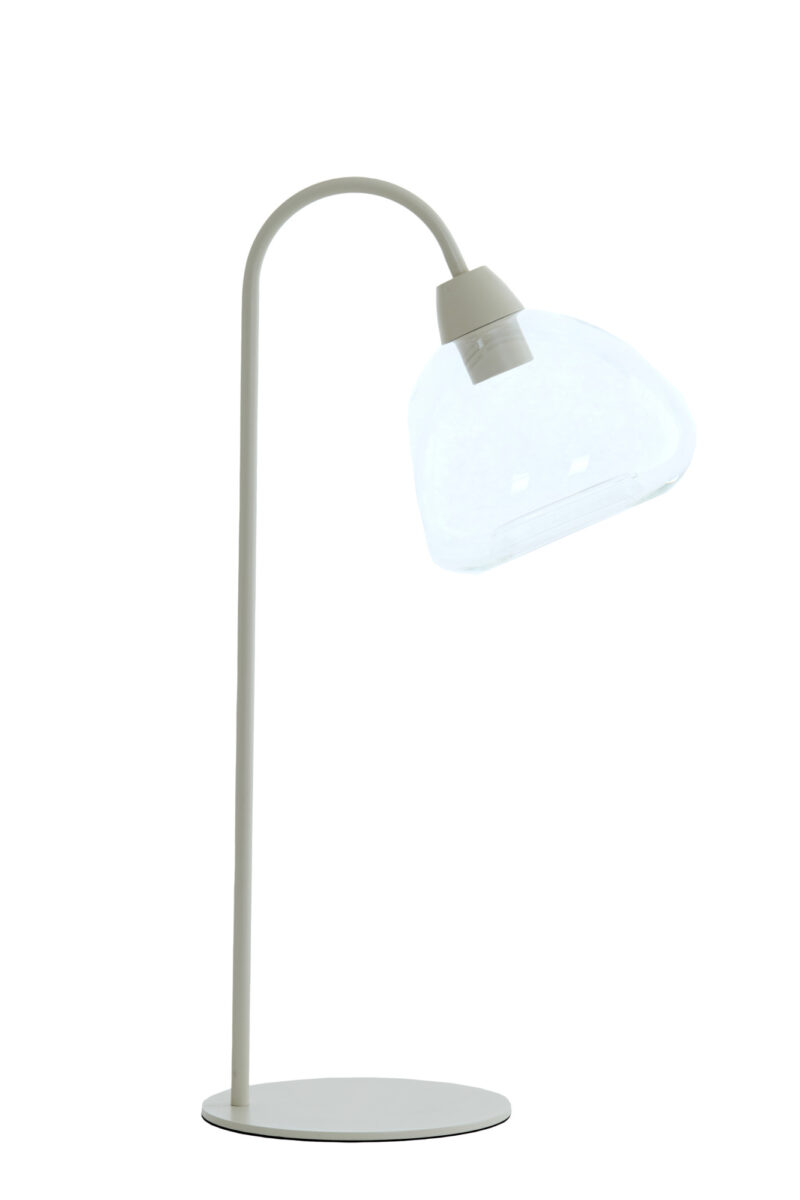 Lámpara de mesa de vidrio con base de metal Light & Living Bisho - H. 61 cm - Imagen 2