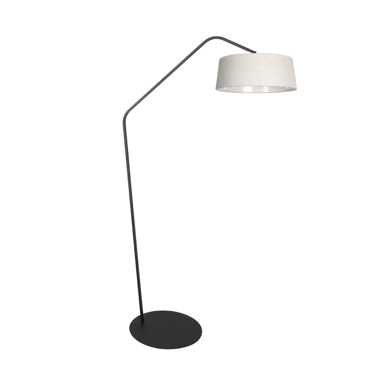 Lámpara de arco moderna con pantalla beige Anne Lighting ZigZag