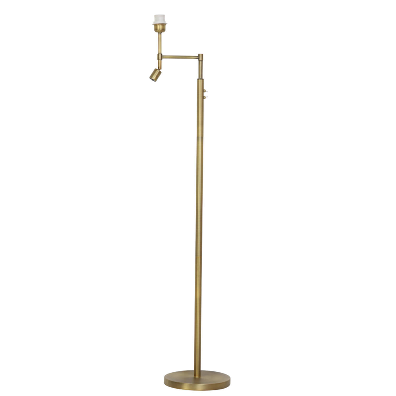 Lámpara de pie clásica en color bronce con luz de lectura Light & Living Montana – H. 140 cm