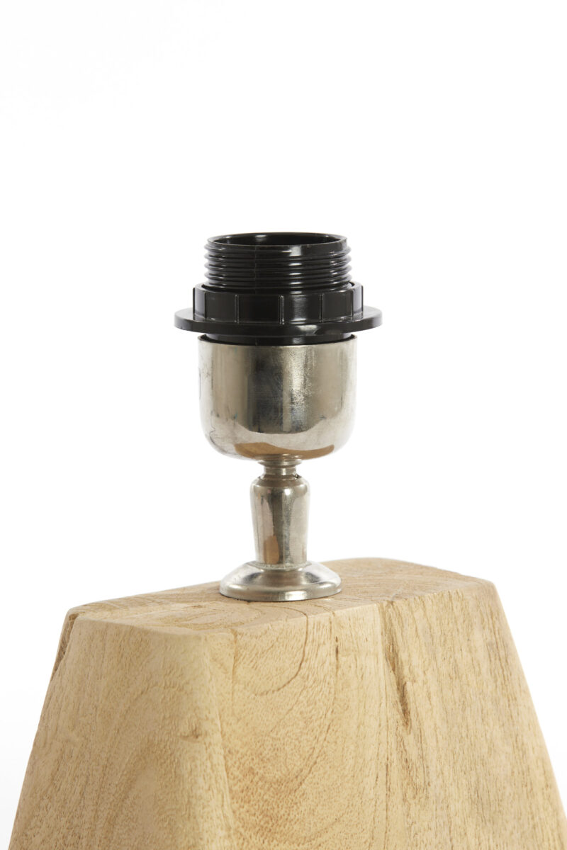 Base de lámpara de madera con casquillo metálico Light & Living Kardan - H. 21 cm - Imagen 5