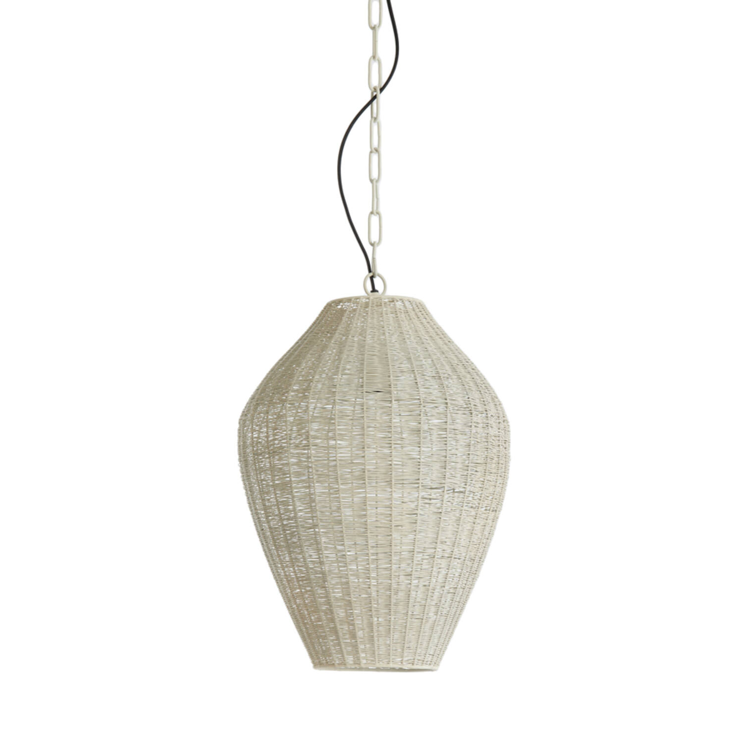 Lámpara colgante de mimbre blanco Light & Living Arriate - Ø 33 cm