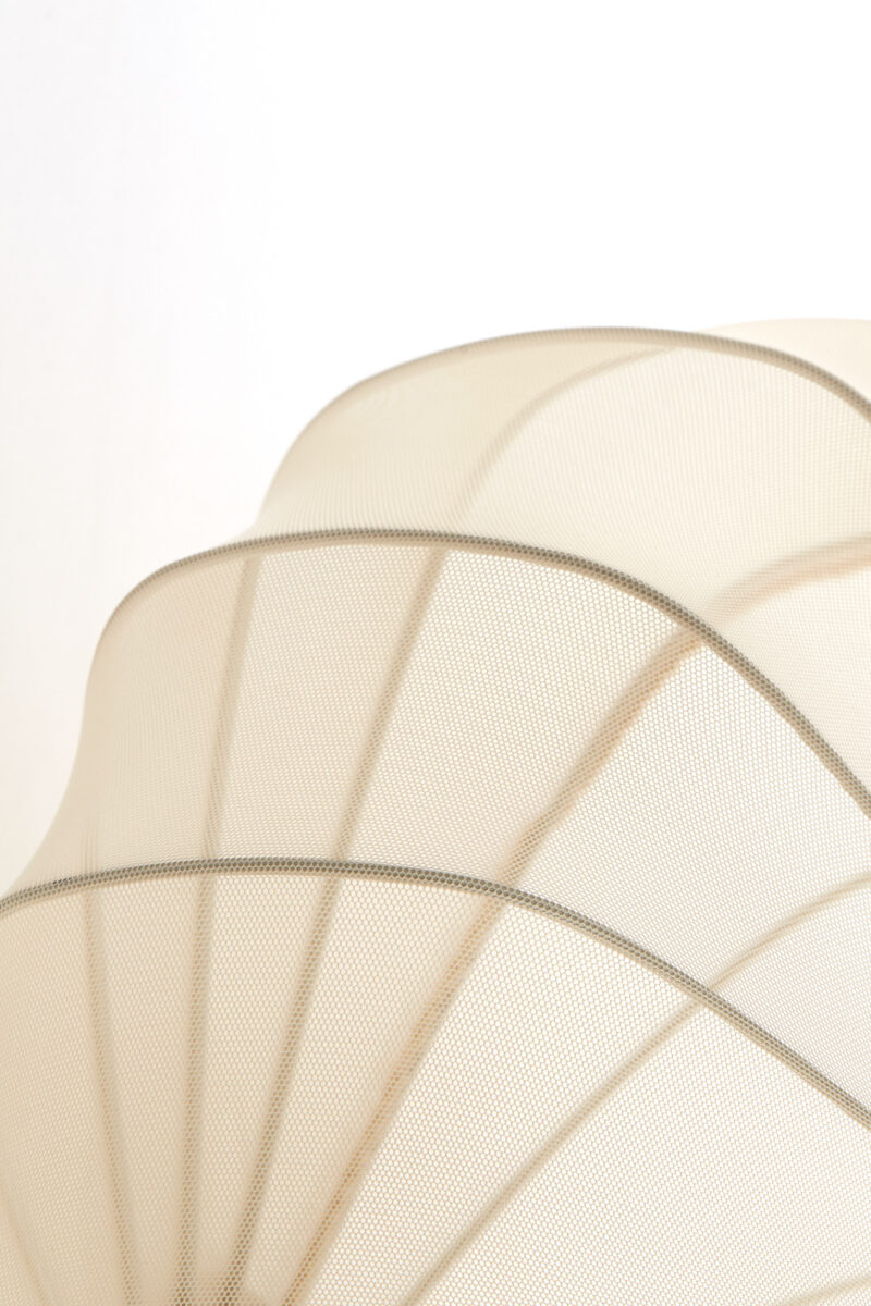 Lámpara de techo redonda de algodón beige Light & Living Plumalia – An. 50 cm - Imagen 6