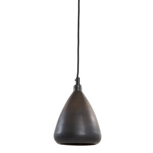 Lámpara colgante negra de metal con diseño limpio Light & Living Desi - Ø 18 cm