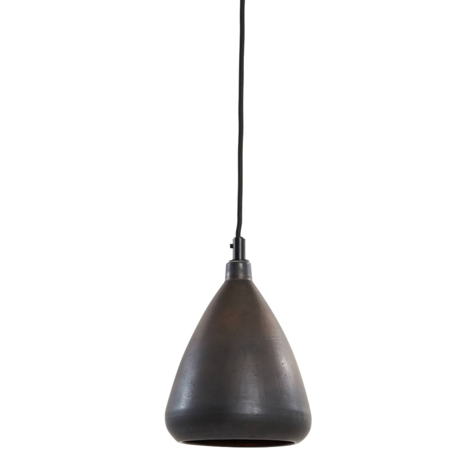 Lámpara colgante negra de metal con diseño limpio Light & Living Desi - Ø 18 cm