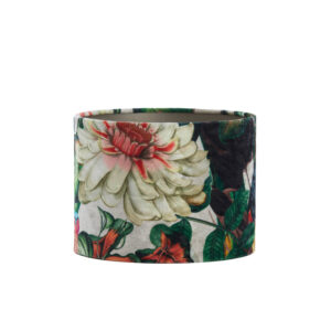 Pantalla de lámpara cilíndrica con estampado de flores Light & Living Dahlia - Ø 30 cm