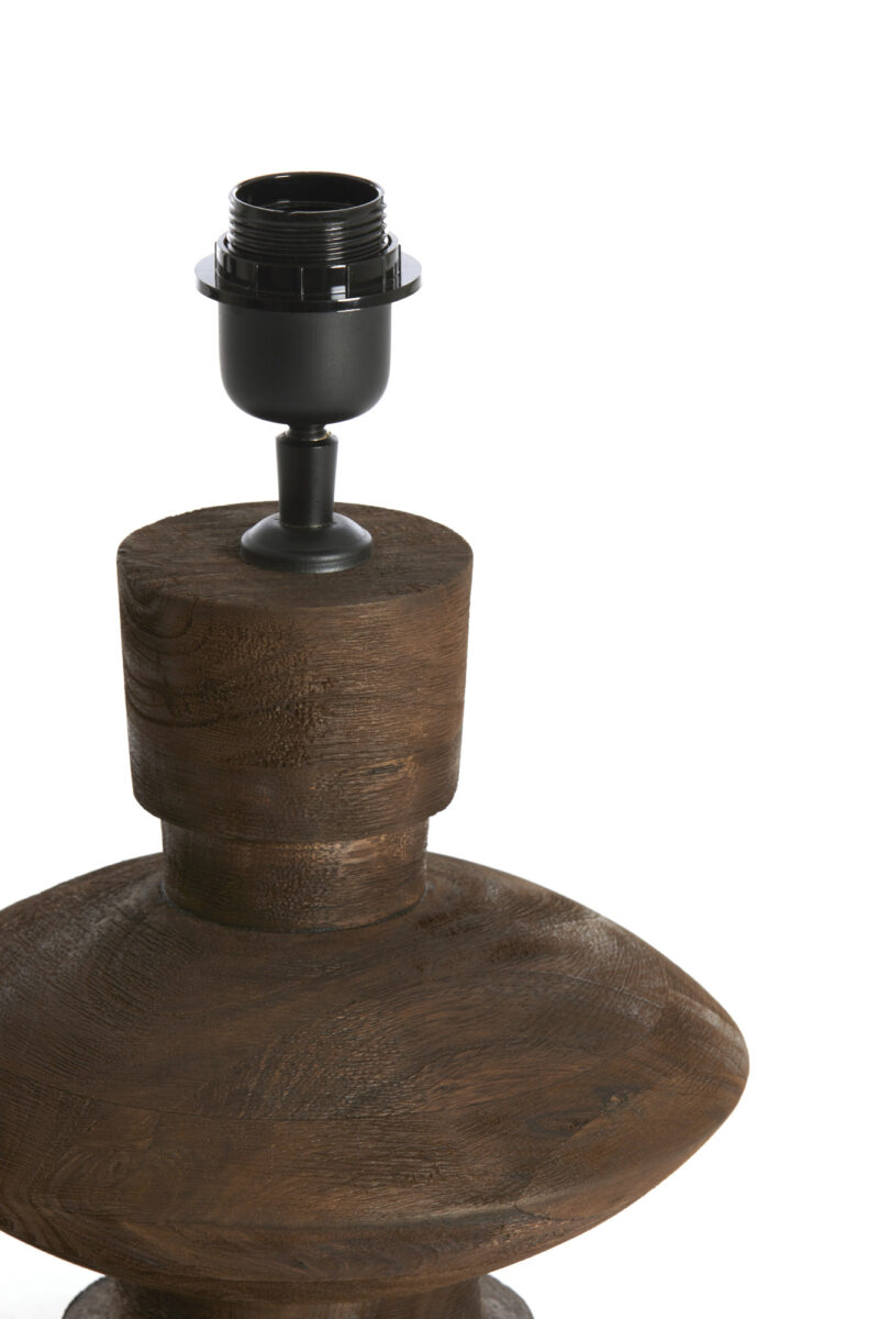 Base de lámpara de madera diseño Light & Living Fiera - H. 25 cm - Imagen 3