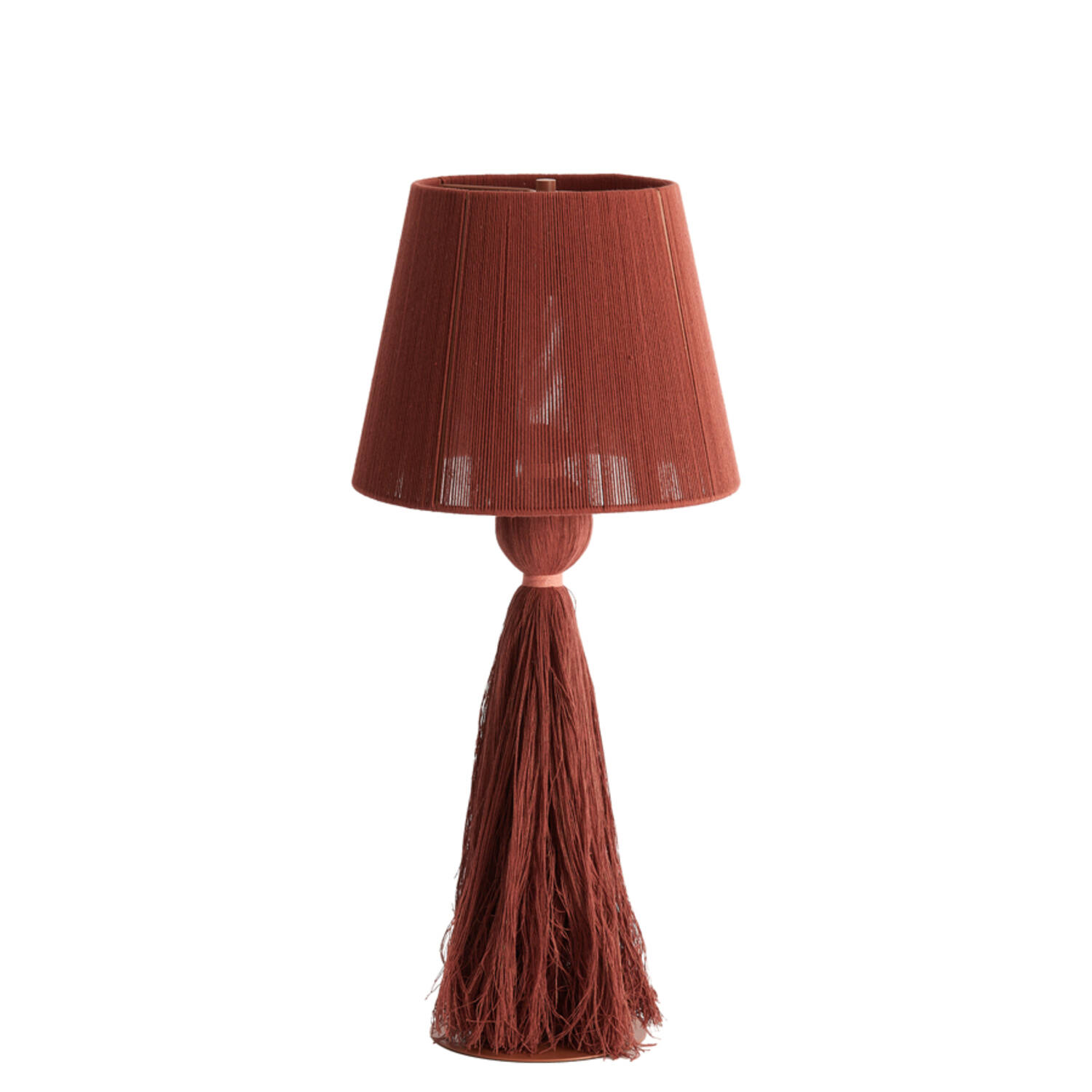 Lámpara de pie roja en tejido Light & Living Espino – H. 58 cm