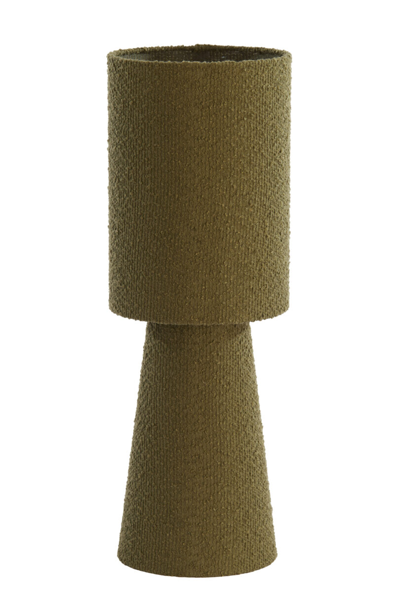 Lámpara de mesa cilíndrica verde Light & Living Mikkel - H. 58 cm - Imagen 2