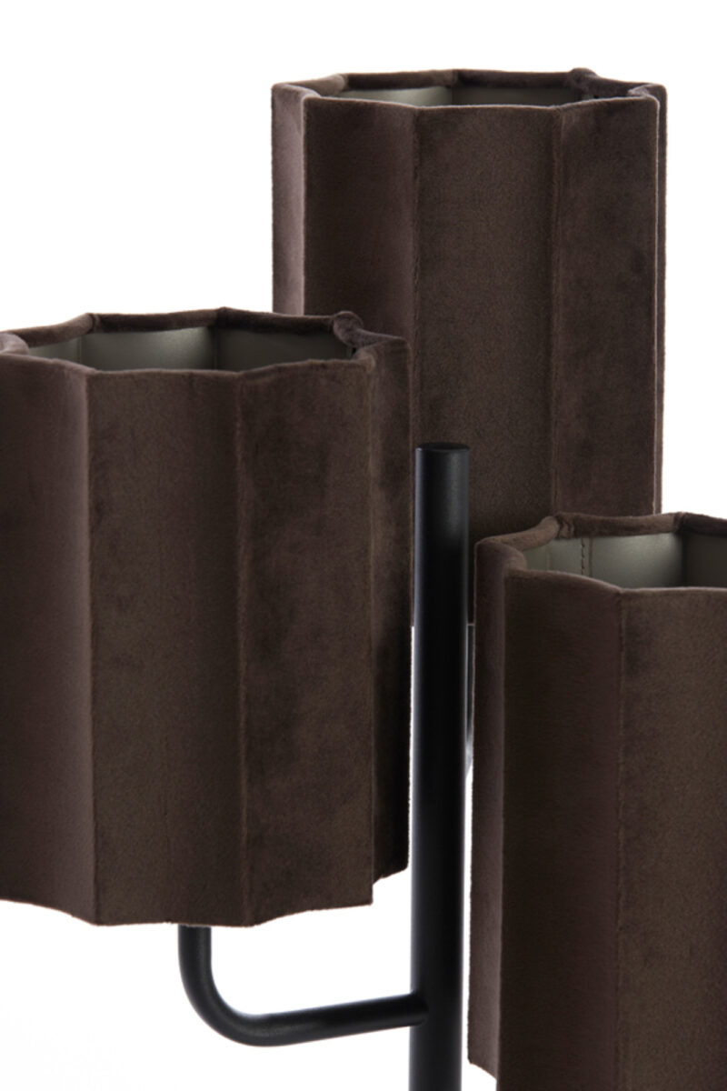 Lámpara de mesa geométrica con 3 luces y pantallas Light & Living Edisa - H. 61 cm - Imagen 6