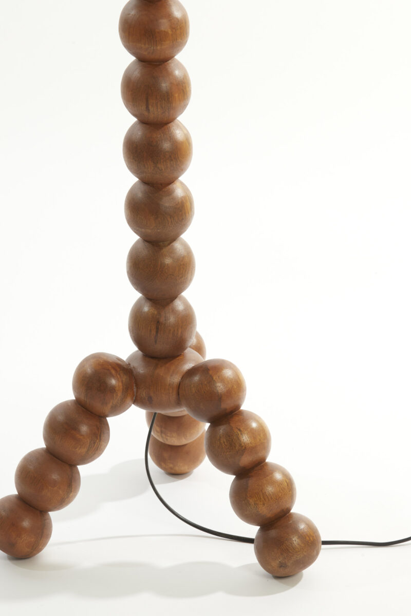 Pie de lámpara de madera con diseño audaz Light & Living Veglio - H. 130 cm - Imagen 5