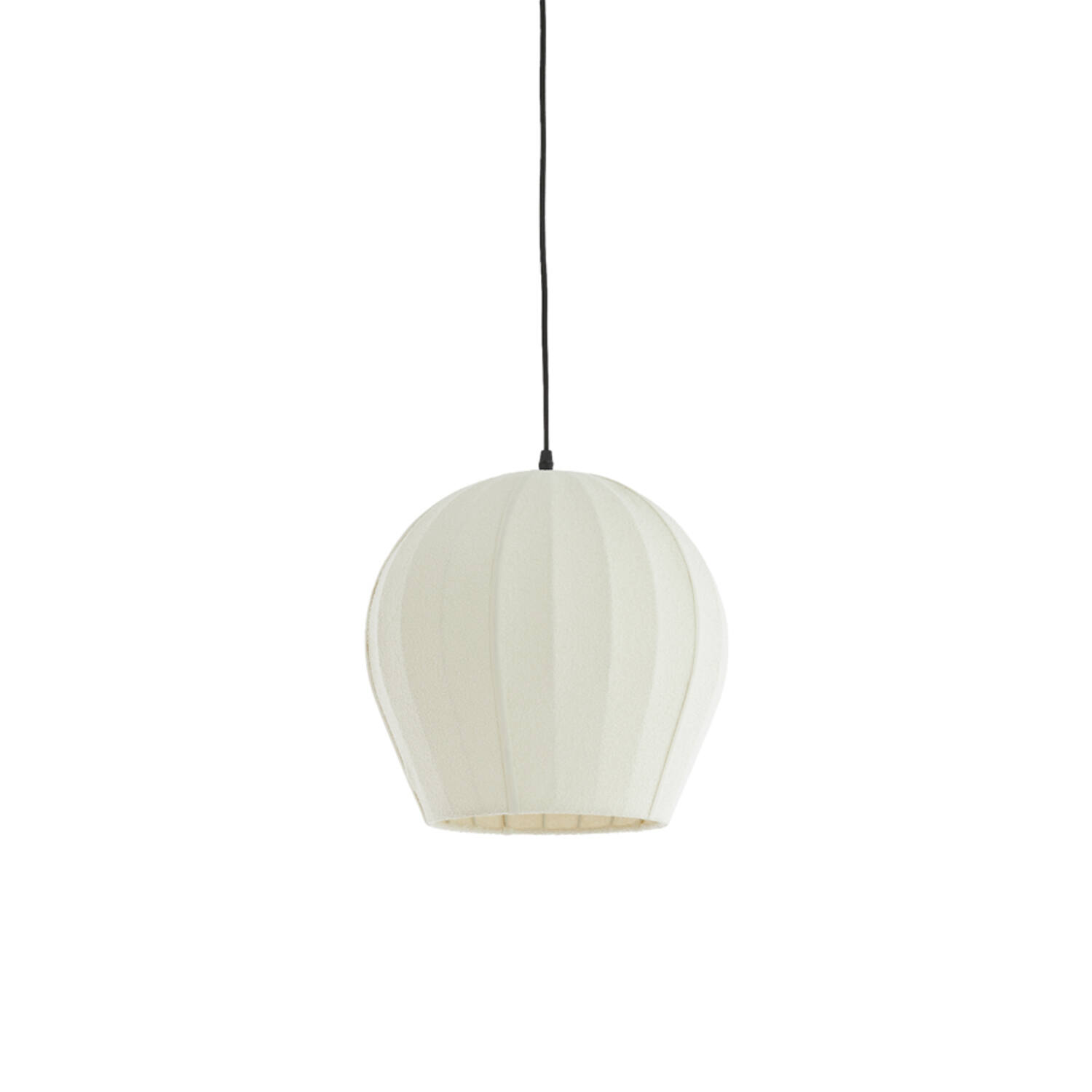 Lámpara redonda blanca de tela Light & Living Zagori - Ø 35 cm