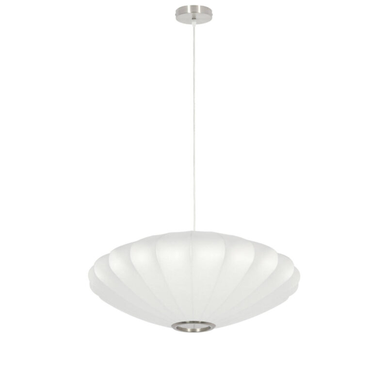 Lámpara colgante blanca con forma de concha Light & Living Fay - Ø 60 cm