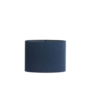Pantalla de lámpara cilíndrica azul oscuro Light & Living Harper - H. 28 cm